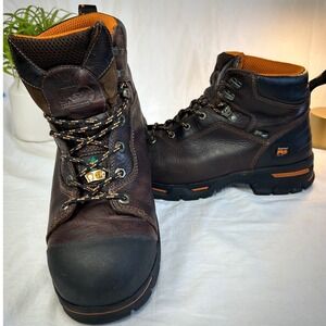Timberland PRO Endurance Mens Steel Toe Work Boots Brown Leather Size 12
